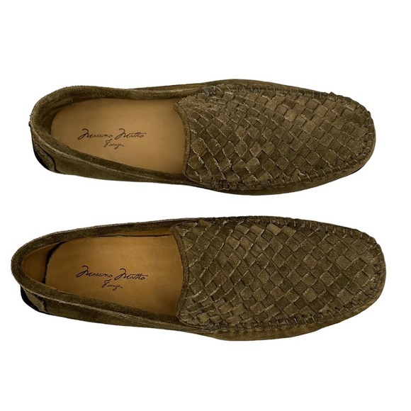 MASSIMO MATTEO Woven Suede Driving Loafers - Picture 2 of 8